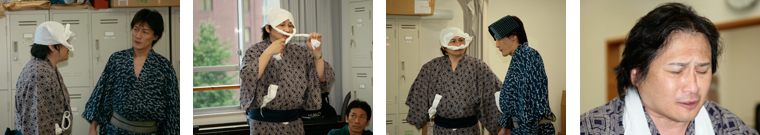 ９月に日本橋劇場で行われる舞台　歌舞伎ルネッサンス「与話情浮名横櫛（よわなさけうきなのよこぐし）」の「与三郎」を演じる萩原流行さんの舞台稽古風景３